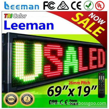 used led signs outdoor Leeman LED multi color led message board